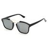 Fashion Pilot Flat Top Sunglasses Men Vintage Square Film Mirror Blue Lens UV400 Protection Stylish Eyewear