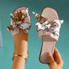 Fashionable Bow Flip-flops for Women, Summer New Style Flat Sandals, Household Large-size Women's Shoes