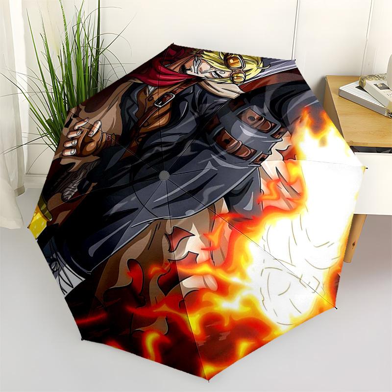 

1pc Outdoor Umbrella with Anime Character Design - Automatic Opening/Closing, Portable 3-Fold Design, 8-Rib Iron Frame, Perfect Gift for Fans, Tr