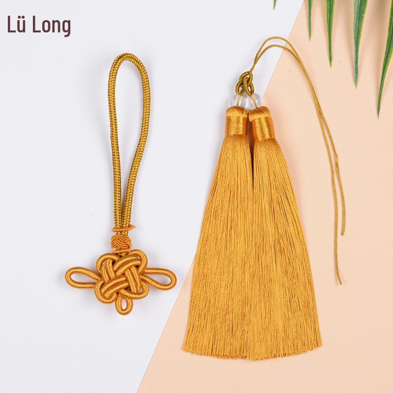 Handwoven Red Chinese Knot Tassel DIY Kit - Small Pendant