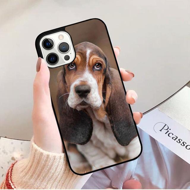 Basset Hound Dog Phone Case Back Cover for iPhone 17 Air 16 15 14 13 11 12 Pro Max Plus Shell Coque