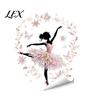 Removable Vinyl Wall Decor Christmas Ballet Girl Static Window Clings, Xmas Glass Decals, Winter Non Adhesive Residue Film Ballerina Elf Stickers for