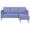 Sofa Set with Cushions Jeans Blue Polyester