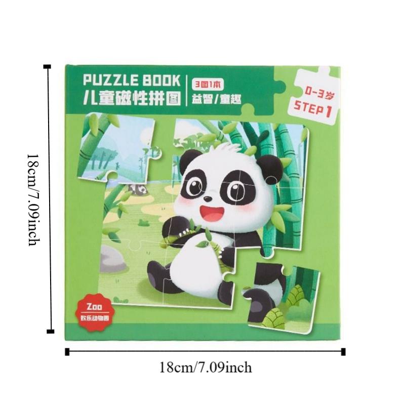 Magnetic Attraction Puzzle Forest Animals Panda Ocean Cartoon Animal Jigsaw DIY Home Decor Numbers Jigsaw Puzzle Children
