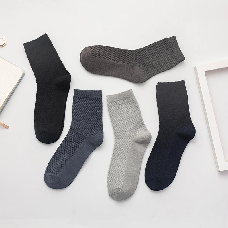 High Quality 10 Pairs Men Bamboo Fiber Socks Breathable Compression Long Sock Business Casual Male Large Size 38-45