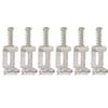6PCS Silver Guitar Bridge Saddles 10.5mm Width Bridge Saddle Replacement  For Guitar
