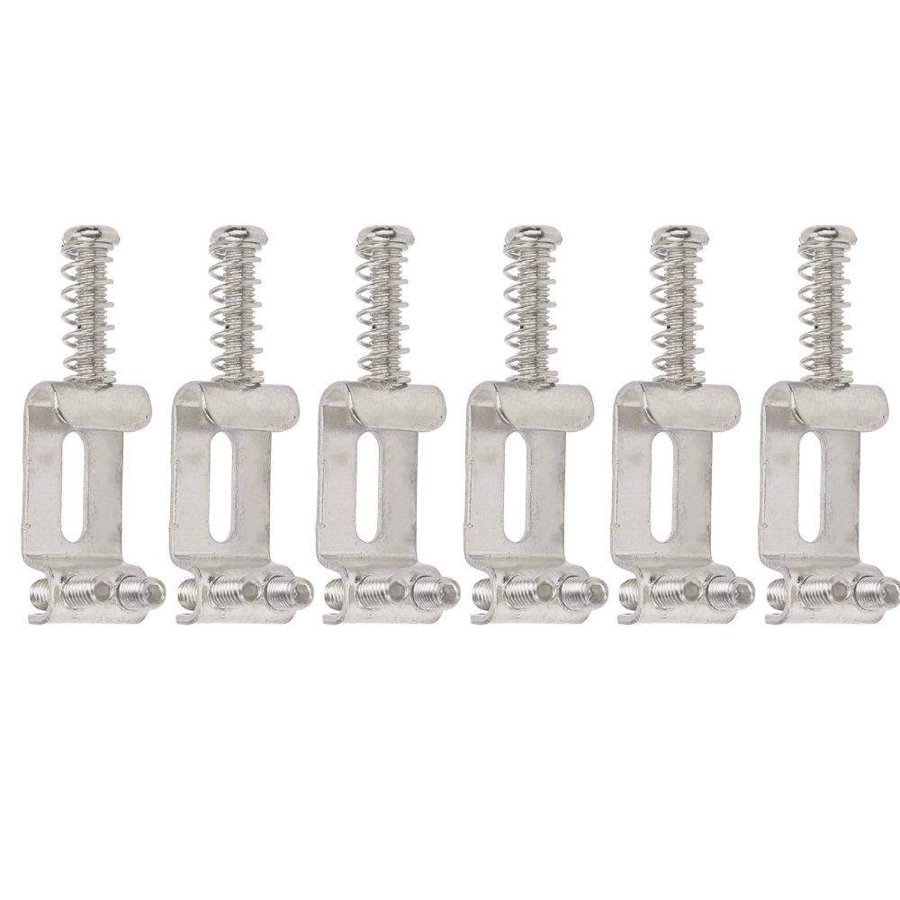 6PCS Silver Guitar Bridge Saddles 10.5mm Width Bridge Saddle Replacement  For Guitar