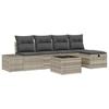 VidaXL Set de Canapé de Jardin de 6 Pièces avec Coussins Gris Clair en Rattan 3359371