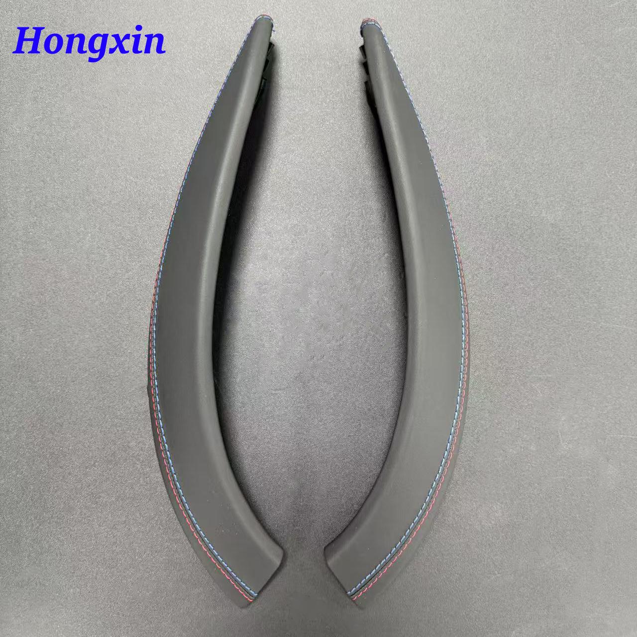 F30 F31 Leather Car Door Handle Inside Pull Trim Cover For BMW 3 4 Series M3 M4 F30 F31 F32 F33 F80 F82 F83 F84 2 Pcs Leather