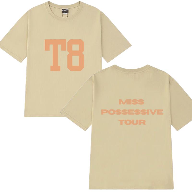 Hot Sale Tate Mcrae T8 Miss Possessive Tour 2025 T Shirts Unisex Women Fashion Y2k short sleeve Tshirt Unisex 100 Cotton clothing