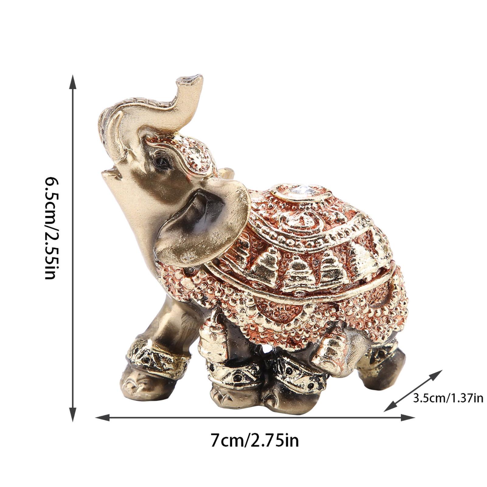 

Статуэтка слона фэн-шуй на удачу из смолы, изысканная скульптура слона, фигурка богатства, украшение для дома, подарки для семьи, друзей