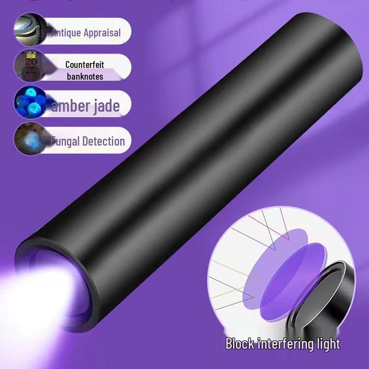 UV Purple 365nm Flashlight Pen for Money, Vegetable, and Pesticide Residue Detection