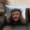 P-Pedro Pascall Actor Cushion Cover Natural Linen Organic Fabric Double-Sided Printing Sofa Home Decor Gift Pillow Case