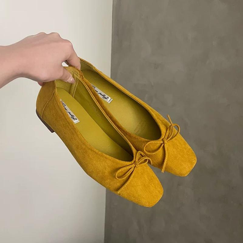 Fashion SUOJIALUN 2025 New Brand Women Flat Shoes Fashion Round Toe Shallow Slip On Boat Shoes Soft Flat Heel Outdoor Dress Single Shoes