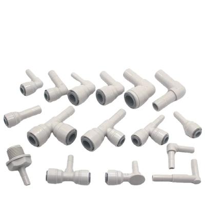1/4" 3/8" Tube Plug BSP Straight Elbow Tee Quick Fitting Connector For Aquarium RO Water Filter Reverse Osmosis System