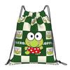 Custom K-KeroKeroKeroppies Drawstring Bags Men Women Foldable Sports Gym Sackpack Frog Cartoon Shopping Storage Backpacks