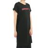 adidas Neo W Cs Dress Fashion Simple Letter Print Short Sleeve Dress Women Dresses Black Bright-Pink Fluorescent DW8353
