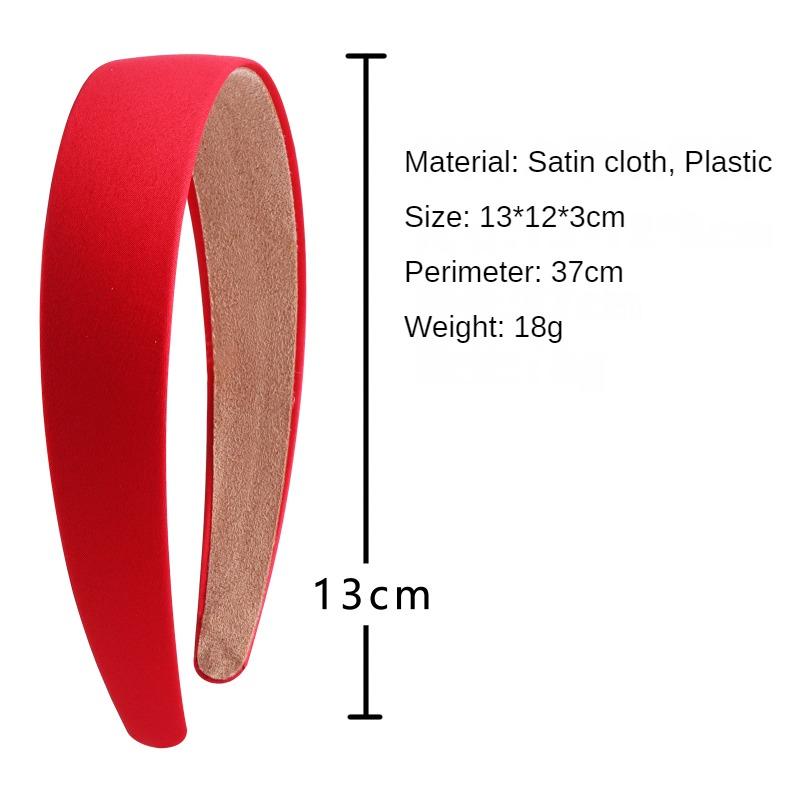 3cm/1.18in Satin-Stirnbänder Breit Rutschfestes Stirnband für Frauen Mädchen Bunt Bequem Hand DIY Bastel Kopfbedeckung Bandana Haarnadeln