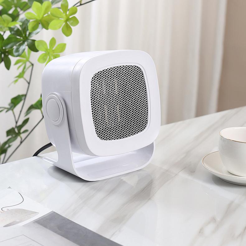 Desktop Electric Heater with Handle Quiet Portable Patio Heater Winter Warm Air Blower Mini Fan Heater for Room Home Office