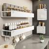 Estante Montado en Pared Estante de Almacenamiento para Especias Accesorios de Cocina Estante Soporte para Cuchillos de Cocina Colgador Estante Organizador de Estantes