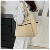 Large Capacity Canvas Tote Bag Street Style Shoulder Bag Chic College Student Commuter Crossbody Purse