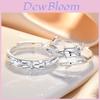 New Arrival Couple Rings With Rose Design Adjustable Opening Rings For Men And Women