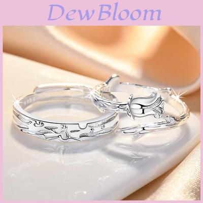 New Arrival Couple Rings With Rose Design Adjustable Opening Rings For Men And Women