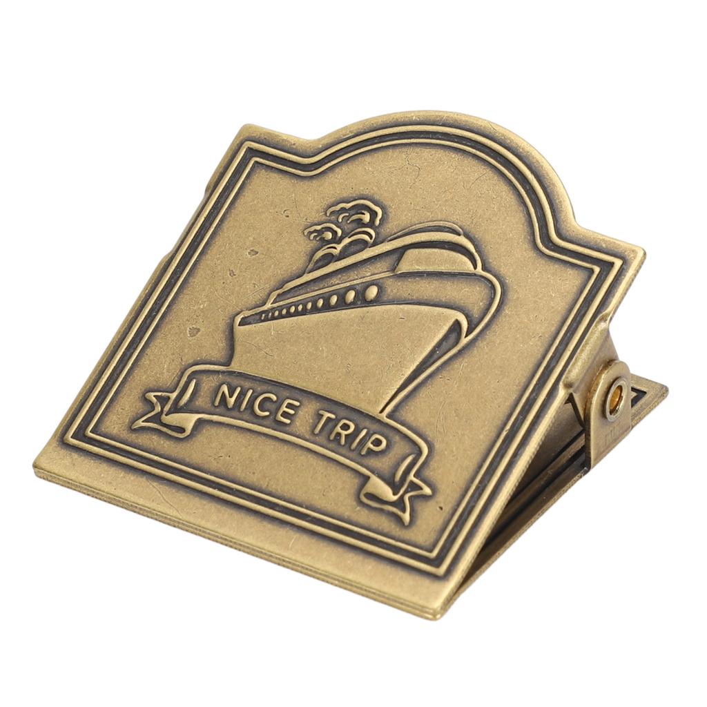 Brass  Clip Vintage Decorative Strong Clamping Force Book Clip for Journal Notebook Drawing Pa