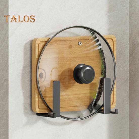 Pot Lid Storage Rack Wall-mounted No Drilling Removeable Waterproof Strong Stickiness Anti-slip Cutting Board Organizer Kitchen Wall Pot Lid Dish