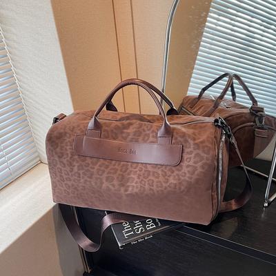 Borsa Sportiva di Grande Capacità Borsa da Viaggio con Stampa Leopardo Borsa per Fitness Borsa Duffel