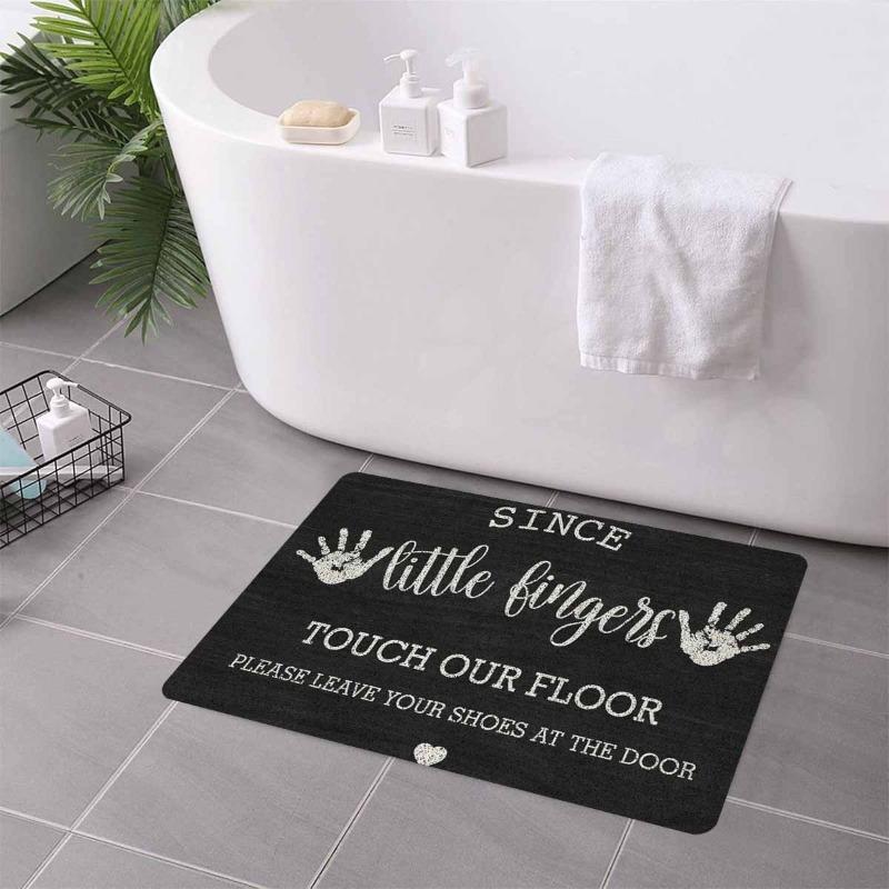 Welcome Door Mat Doormat Please Remove Your Shoes Doormat Outdoor Doormat Absorbent and Non-Slip Kitchen Rugs Area Home Decor