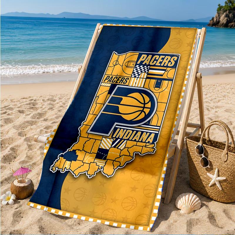 Pacers Basketball Team  Beach Towel, Microfiber Beach Towel, Perfect For Pool, Beach, Travel, Home Decor Beach Party Fan gifts