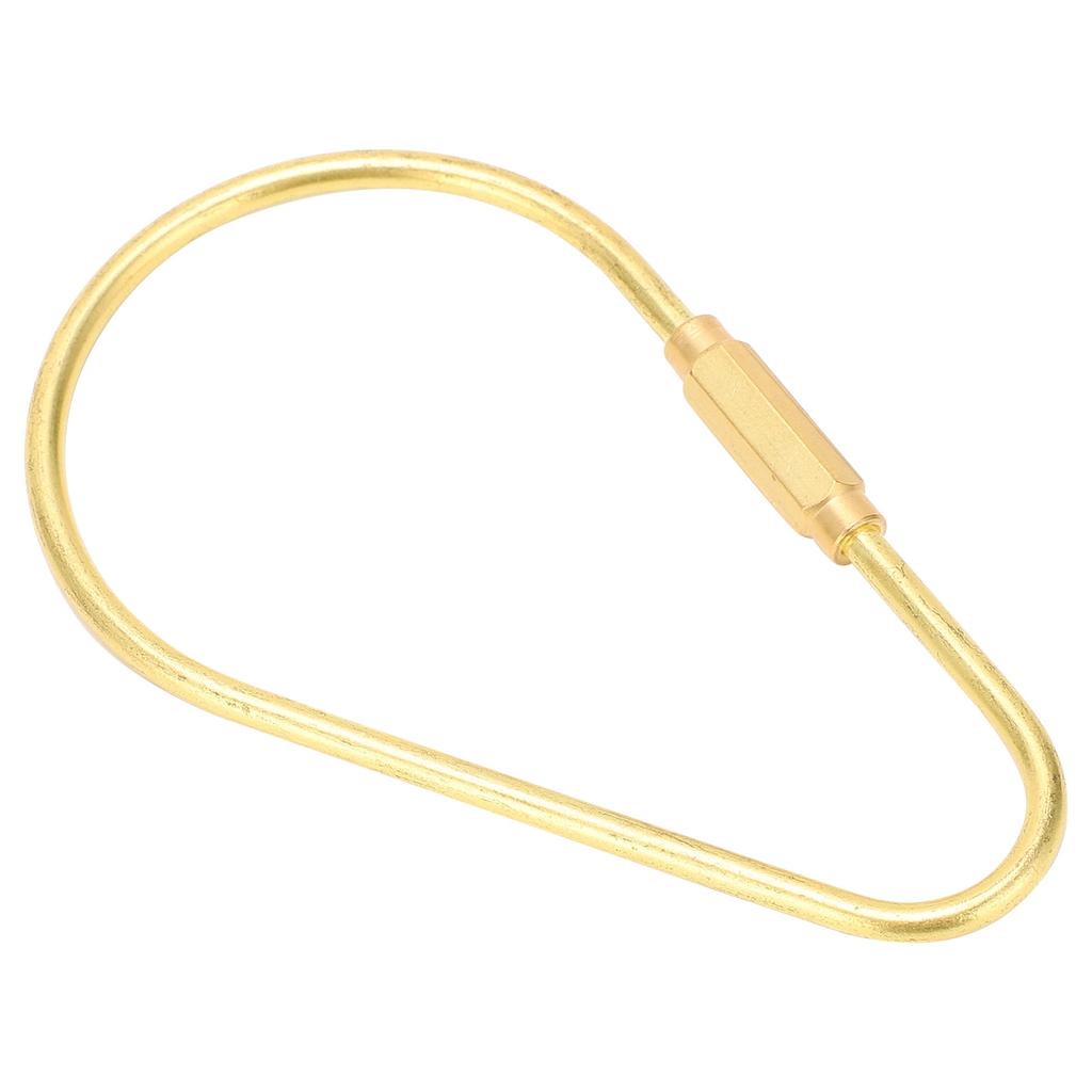 Outdoor Brass Keychain Screw Type Lock Clip Keys Holder Organizer Retro Key RingL