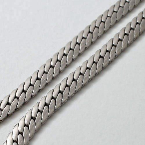 Unisex Titanium Necklace, 60cm, 5mm Wide, Pure Titanium Herringbone Necklace, Men's Jewelry, Italian Design