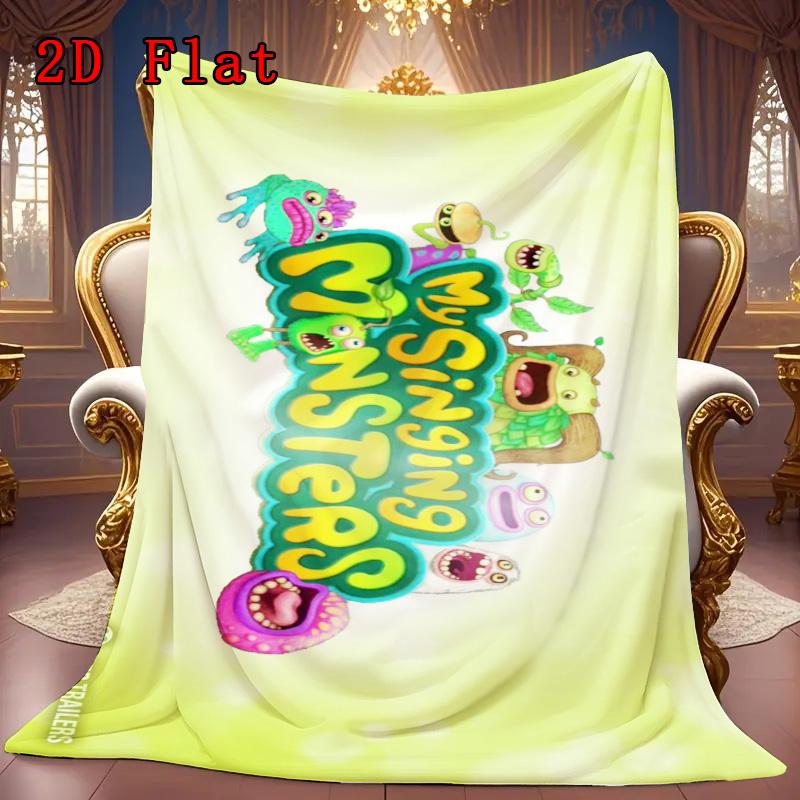 My Singing Monsters 2D Flat Pattern Flannel Blanket High quality All Seasons Warmth and Comfort Perfect for Christmas Gifts.MMT0918535