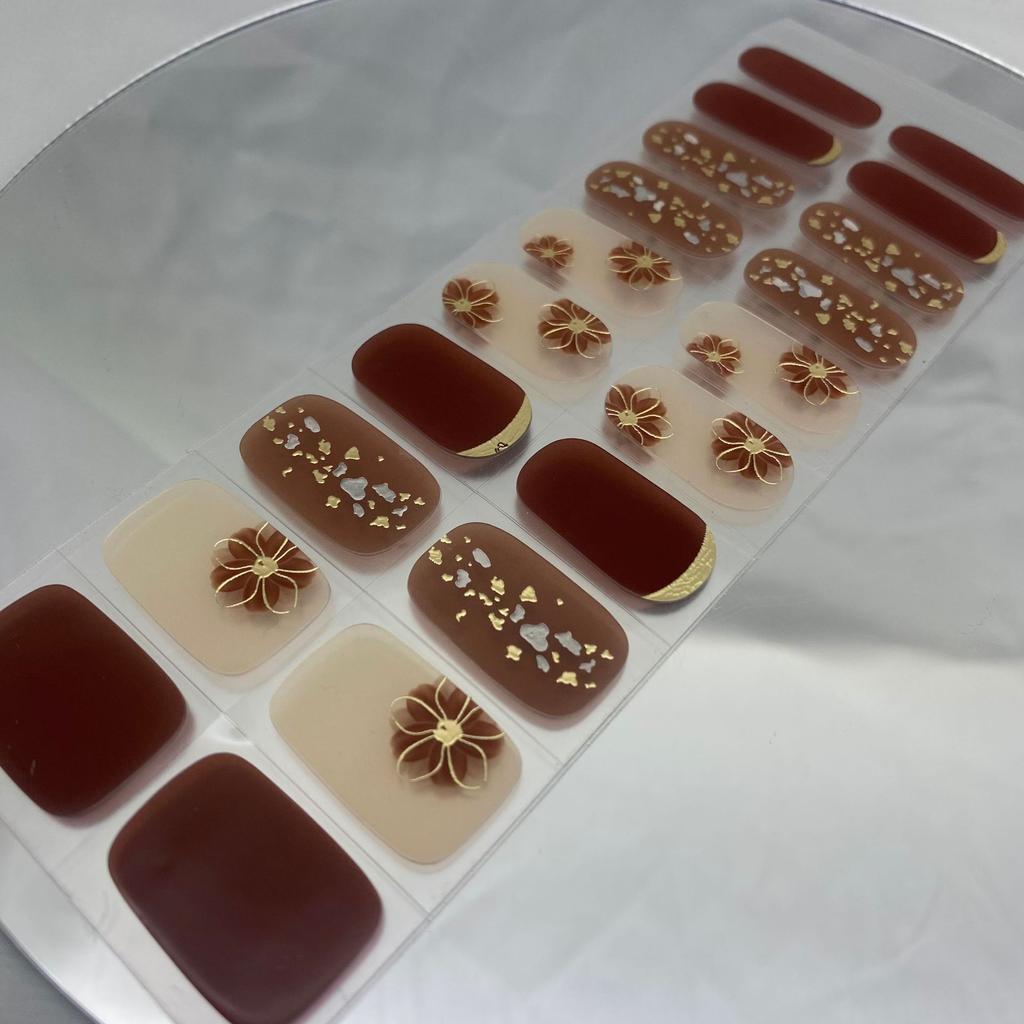 20 Gel Stickers, Semi-cured Lighting Nail Stickers, Baked Into The Lamp To Harden