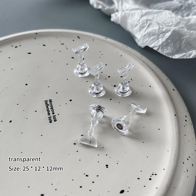 

5 шт. Прозрачные подставки для ногтей, держатели для типсов в форме шахмат, для DIY, магнитные, для тренировок и практики, для демонстрации, инструменты для маникюра чистый