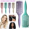 Curl Define Styling Brush Hollow Out Detangling Hair Brush Tangled Wet Curly Hair Comb Shaping Curls Barber Hairdressing Tools