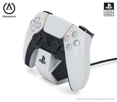 Estación de Carga Individual PowerA con Licencia Oficial para Mandos Inalámbricos PS5 DualSense y DualSense Edge PlayStation 5 [Producto de PlayStation]