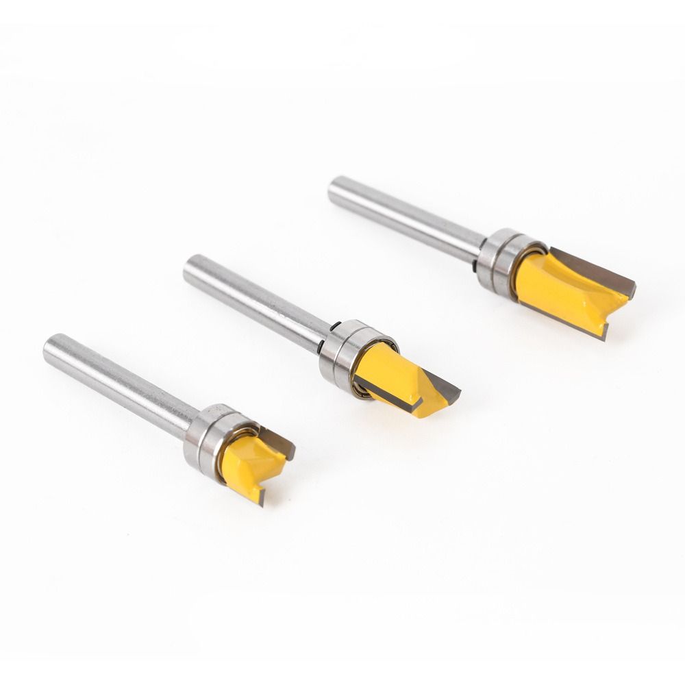 Straight Tooth 6mm Shank Woodworking Tool Milling Cutter Router Bits Slotting Cutter Drill Bit