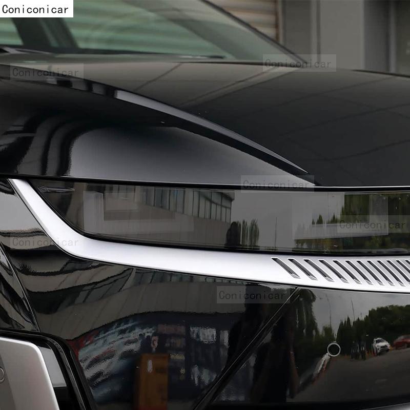For HYUNDAI IONIQ 5 2025 Car Headlight Smoked Black TPU Protective Film Front Light Tint Change Color Sticker Accessories