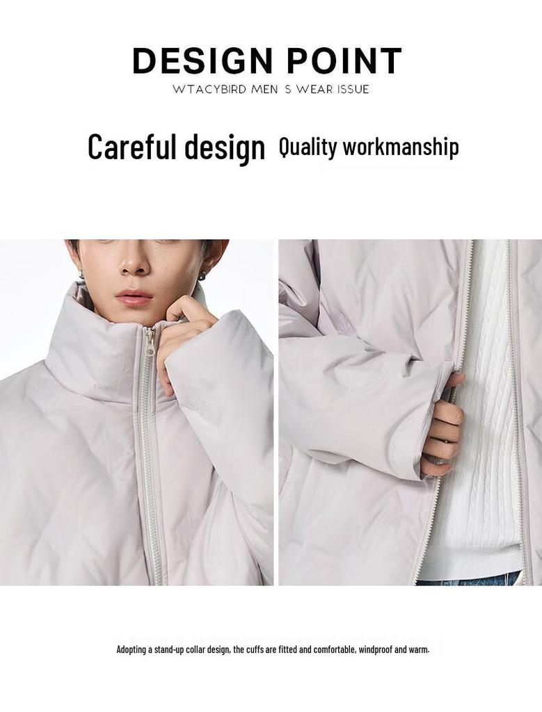 JEEP SPIRIT Men's Thickened Stand Collar Winter Padded Jacket