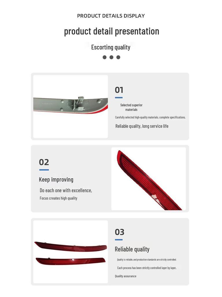 Mercedes-Benz ML166 Heckstoßfänger Reflektor: Antikollisions-, wasserdichter Streifen.