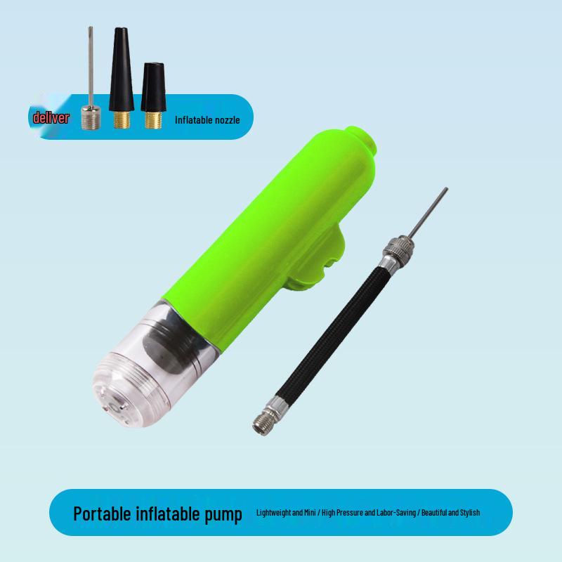 Dual-Purpose Inflator with Plastic Nozzle & Needle for Basketball, Football, Volleyball, Balloons, and Swim Rings