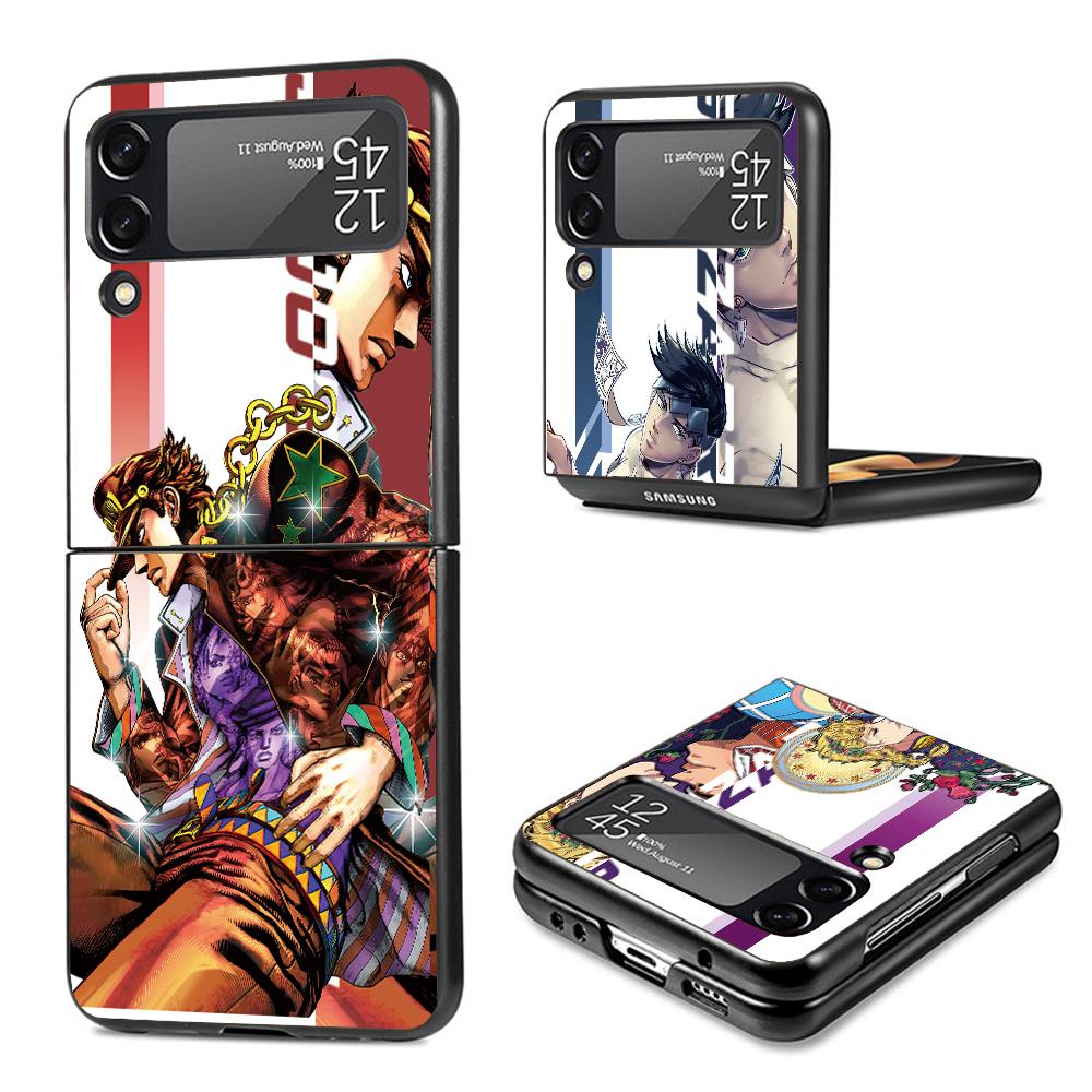 JoJo Bizarre Adventure Anime Phone Case For Samsung Galaxy Z Flip7 Flip6 5G Flip5 Flip4 Flip3 ZFlip 7 6 3 4 5 Shockproof Back Co