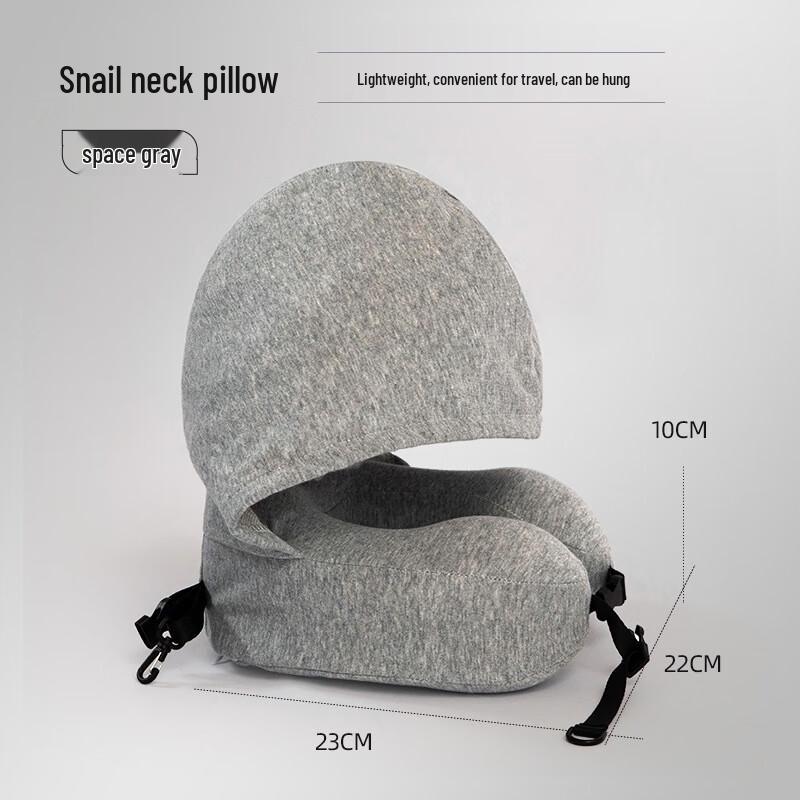 Memory Foam U-Shaped Travel Pillow with Hood
