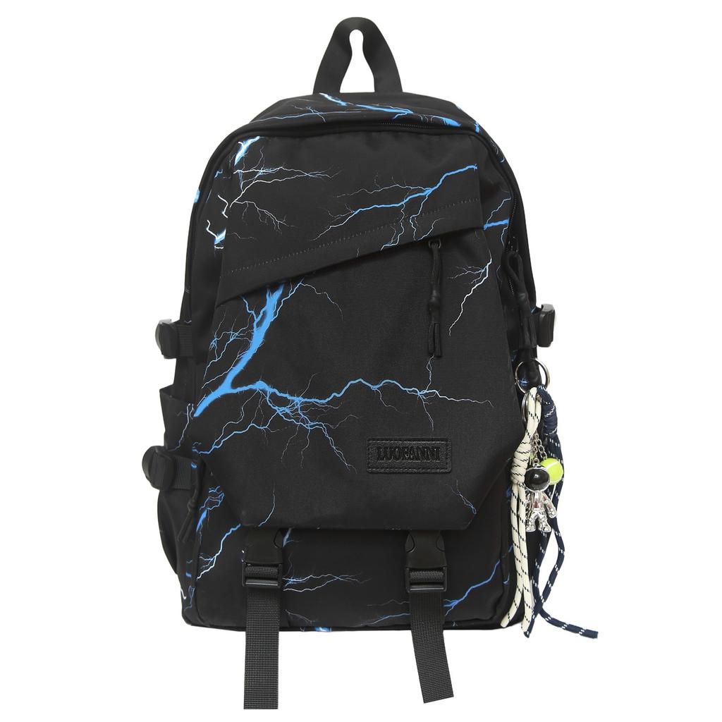 Men's Large Capacity Backpack Graffiti Backpack Student Schoolbag