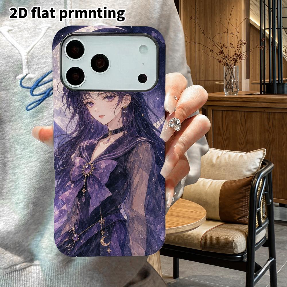 Phone Case: 2D Flat Design Suitable for iPhone 18, 17, 16, 15, 14, 13 Pro Film Protective Case, Couple Style, Dark Cute Girl, Christmas and Halloween 