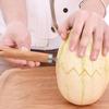 Wooden Handle Watermelon Scoop Stainless Steel Slicer Tools Multifunctional Fruit Scooper  Kitchen