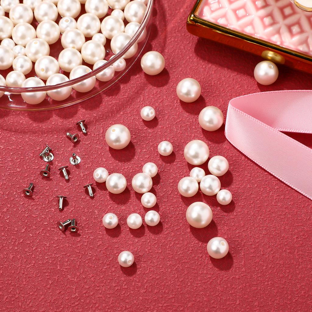 150Pairs Pearl Rivets Faux Pearls Rivets Studs for Fabric DIY Accessories Clothes Shoes Bags Bridal Veil Studs for Clothing